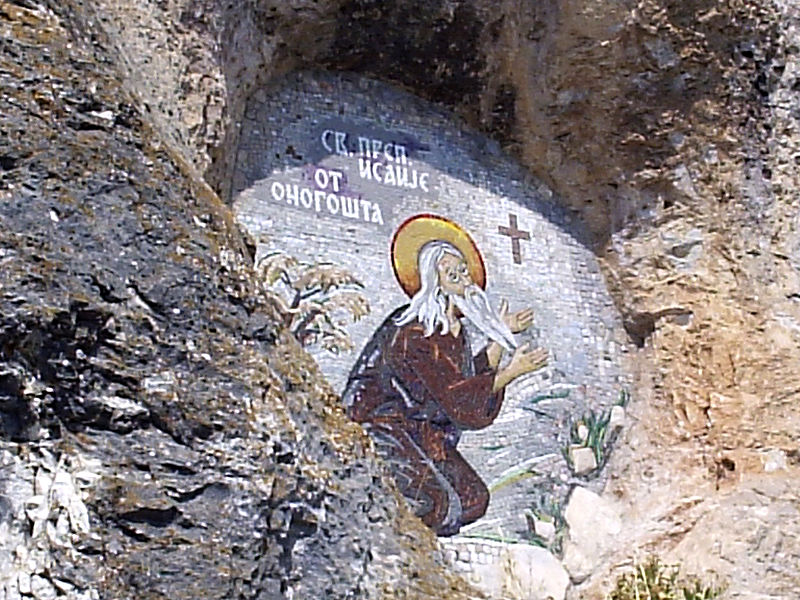 freska u steni kod manastira Ostrog - Sveti Isaije-min